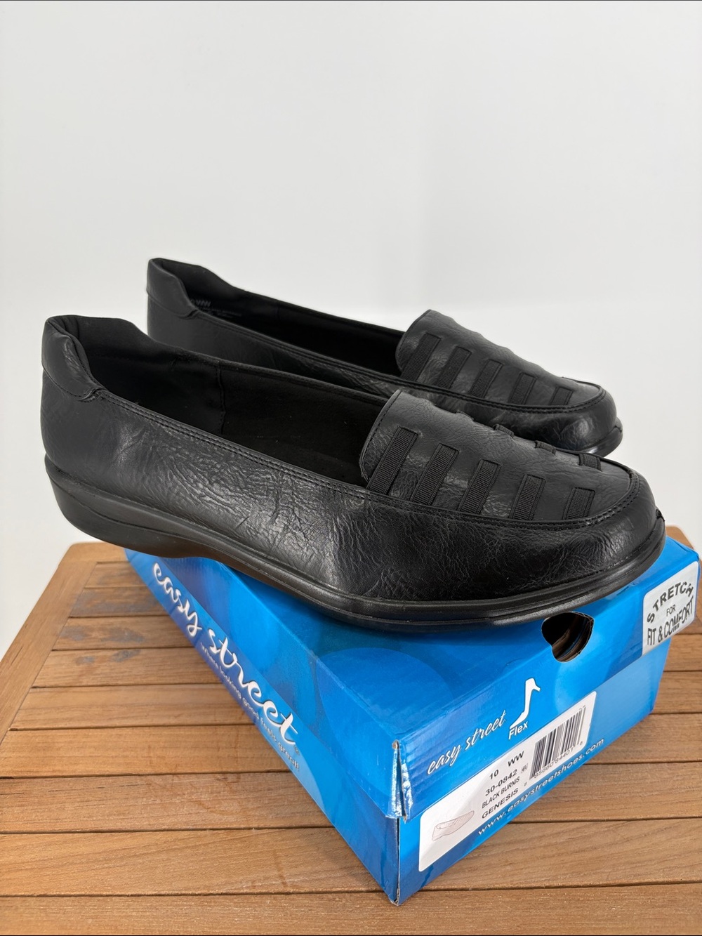 New Women’s Stretch Comfort Women's Black Burnis Genesis Slip-On Loafers size 10 - Picture 2 of 6
